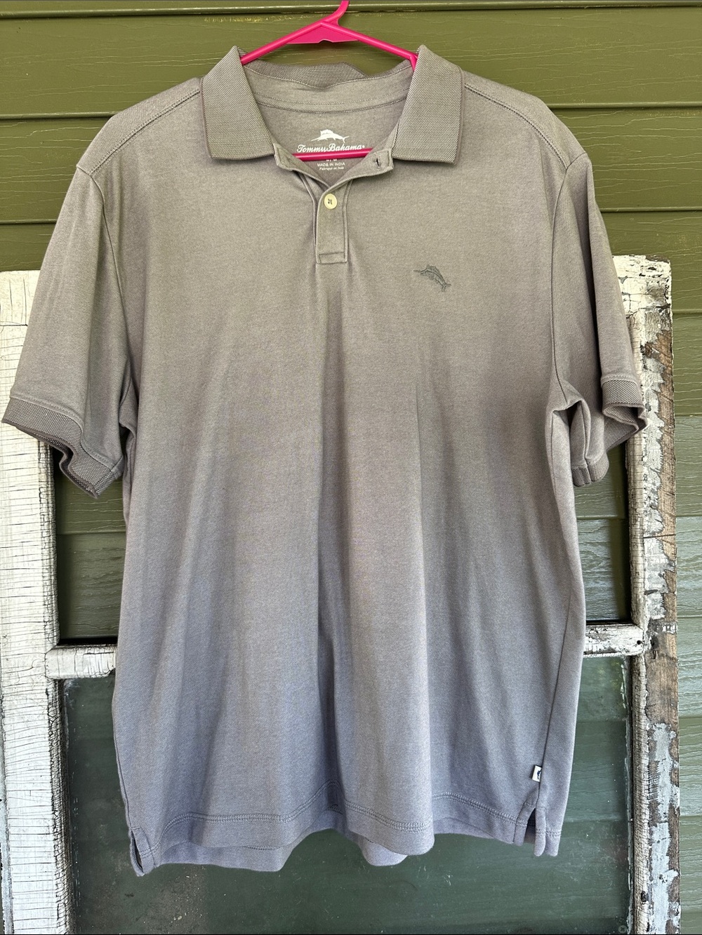 Tommy Bahama Men's Taupe Gray Polo Shirt